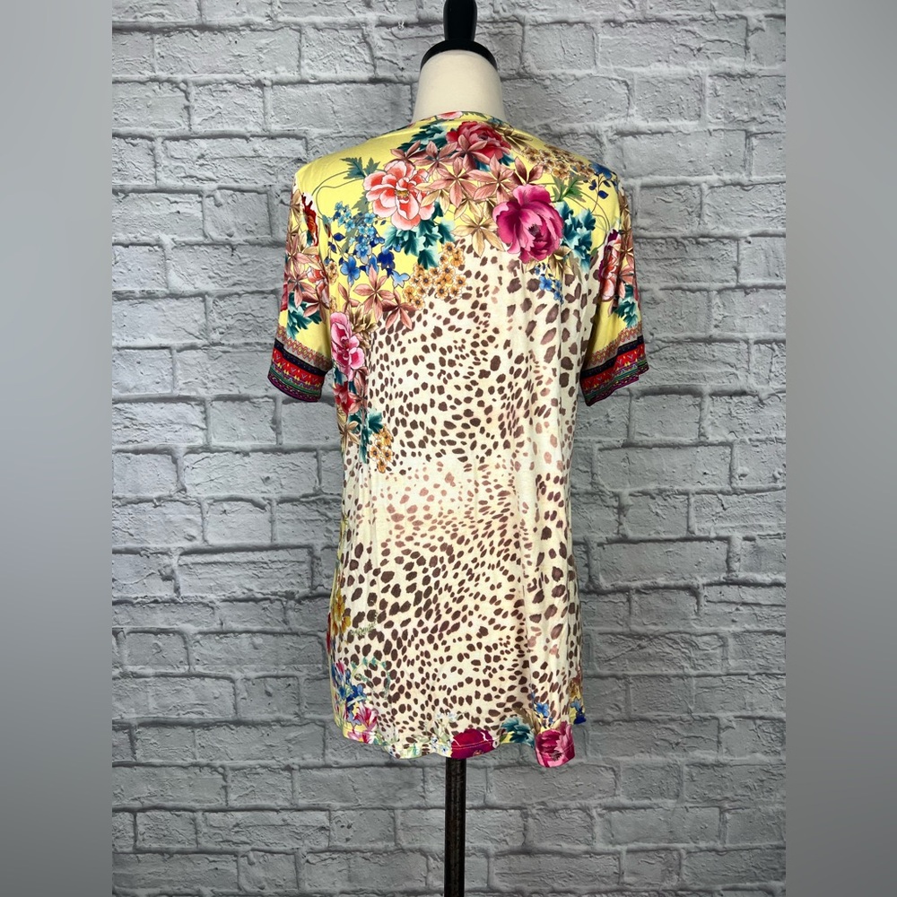 Johnny Was Wildflower Favorite Crewneck Swing Tee S Gem